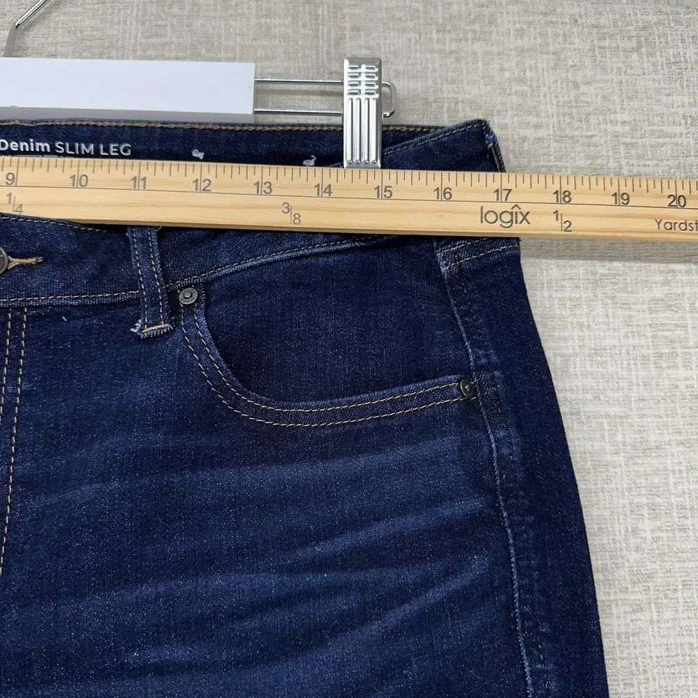 Chico's DefineMe‎ Denim Jeans Womens 14R Dark Wash High Rise Slim Leg Stretch